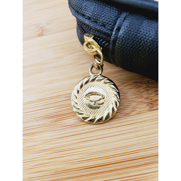 Oscar De La Renta Makeup Bag Black Striped Clear Front Zipper Travel Case - Picture 9 of 9